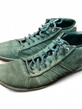 Adidas X Vespa Special Motor Scooter Suede Green High Top Sneakers